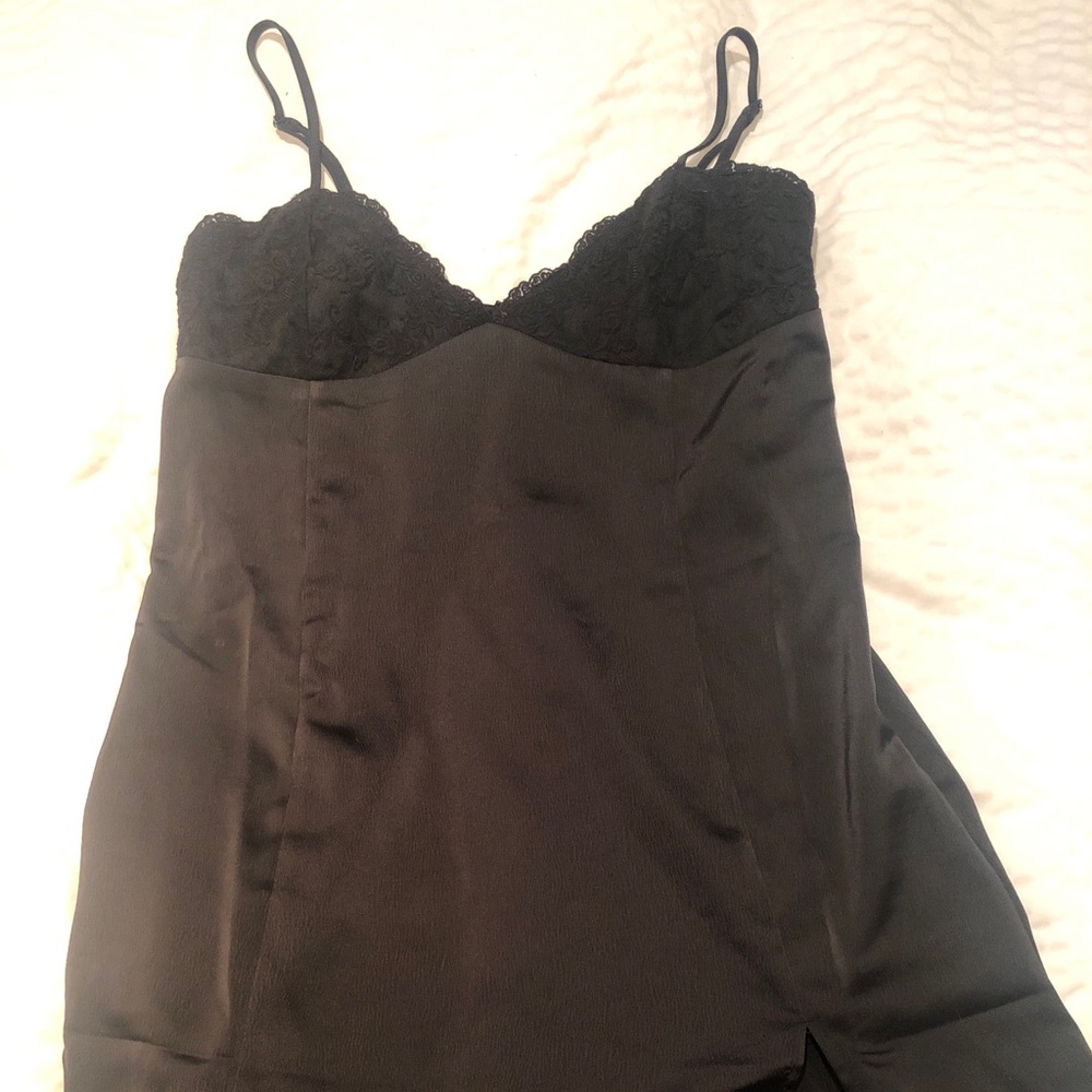 Black slip dress